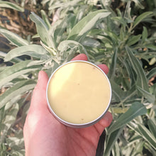 Load image into Gallery viewer, white sage and lavender protection Balm tin to nourish your skin and protect your energy 

